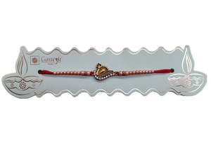 Single Rakhi: Rakhi Peacock with Stones