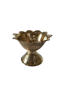 Brass - lotus Diya with Akhand Jyot