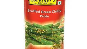 Pickles: Mothers Recipe Stuffed Green Chilly Pickle 200g