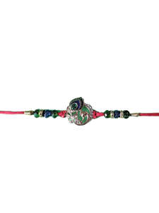 Single Rakhi: Rakhi Peacock Blue & Green