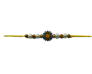 Single Rakhi: Rakhi Thread Yellow  Flower