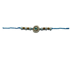Single Rakhi: Rakhi Evil Eye Charm Lite Blue