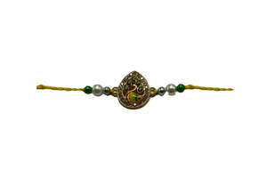 Single Rakhi: Rakhi Yellow Peacock