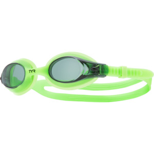 Clearance: TYR Smoke/Green Kids Swimple Goggles