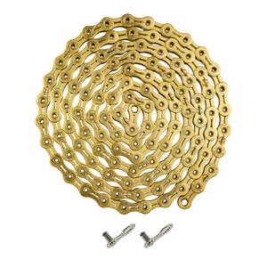 Cycling Components: YBN Chain 1 Speed SLA410-TI Gold