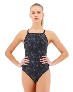 Swimming 1: TYR Women's Black Carbon Hex Diamondfit Swimsuit