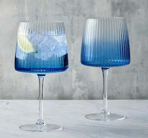 Empire Blue Gin Glasses set of 2