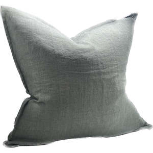 Cushions: Linen Cushion - Grey