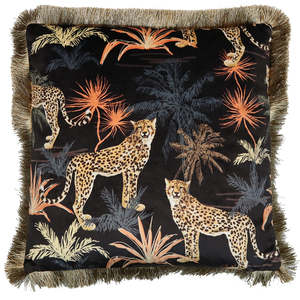 Cushions: Black Velvet Animal Cushion