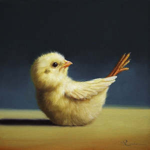 Art: Yoga Chick Boat Pose