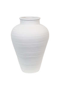 Ceramics: Urn Vase White Medium
