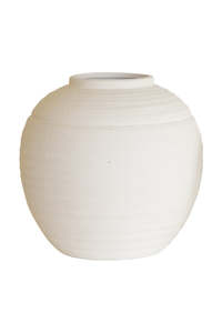 Ceramics: Rounded Vase White Large