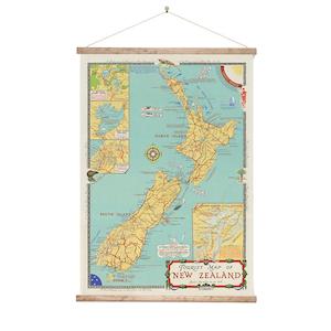 Art Deco: Wall Chart NZ Dominion 800 w