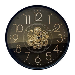 Clocks: Gear Clock in Black