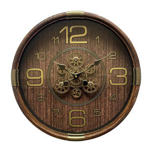 Clocks: Gear Clock in wood