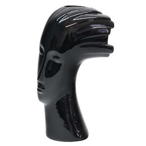 Ceramics: Black Face Vase