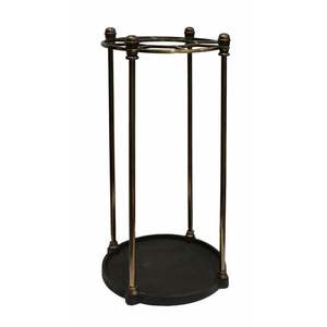 Furniture: Umbrella Stand in Antique Brass and Black finish