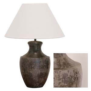 Lamps And Chandeliers: Bombay Urn Lamp Base in aged Pewter Finish