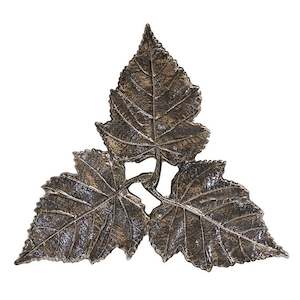 Coasters: 3 Leaf Trivet in Dark Nickel Finish