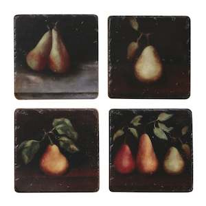 Raphael Pear Coasters - Set of 4