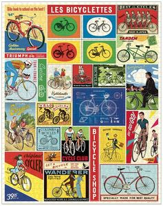 Games: Cavallini Bicycles 1000 pce Puzzle