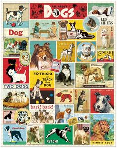 Games: Cavallini Dogs 1000 pce Puzzle