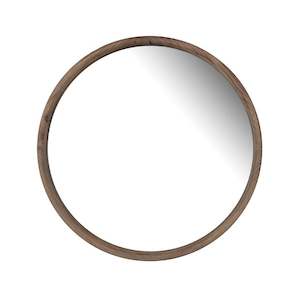 Mirrors: Gunmetal Iron Framed Round Mirror