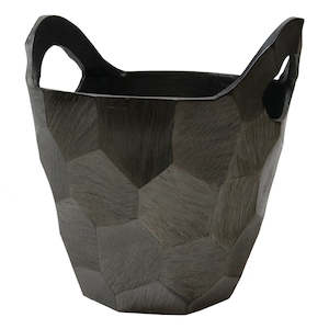 Champagne Buckets: Smoke Black Aluminium Round Wine Cooler