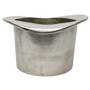 Champagne Buckets: Aluminium Bowler Hat Wine cooler
