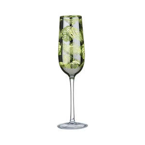 Glassware: Tropical Leaves Champagne Flute set of 2