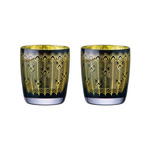 Glassware: Midnight Peacock Tumbler