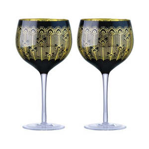 Glassware: Midnight Peacock Gin Glasses