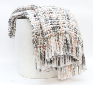 Throw: Throw - Blush/Grey