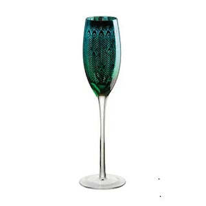Glassware: Peacock Champagne Flute
