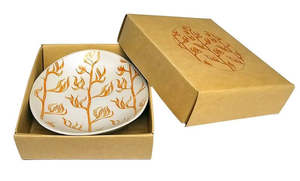 Jo Luping: Jo Luping Harakeke Orange on White