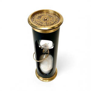Brass Sandtimer w Gold Clock detail