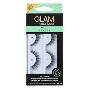 Length: Glam by Manicare Sophia Mink Effect Lashes 2 Pack