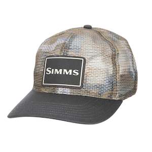 Simms Mesh All Over Trucker Cap | Hex Flo Camo Earth