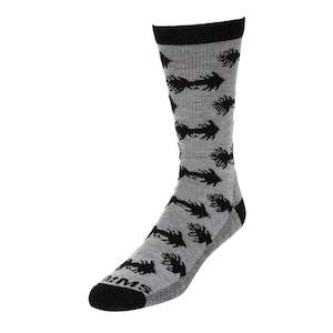 Simm Socks: Simms Daily Sock | Woolly Bugger Steel