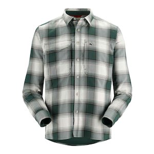 Simms Guide Flannel Shirt | Forest White Buffalo