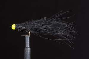 Streamers: WFF's Dimebag - Black Fishing Fly | Manic Fly Collection