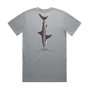 Mm Simms Tees Tanks: Simms S25 Artist Tee | Great White Shark- Mid Grey