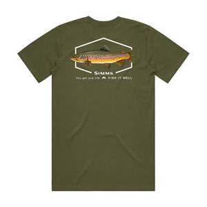 Mm Simms Tees Tanks: Simms S25 Artist Tee | Brown Trout- Olive
