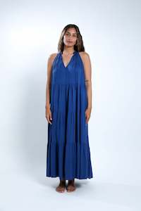 Dresses Ladies: Navy Night Long Tiered Maxi Dress