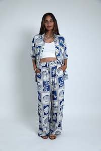 Kaftans Ladies: Navy Vaca Scarlett Shirt