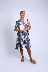 Best Sellers: Navy Rara Tia V Neck Dress