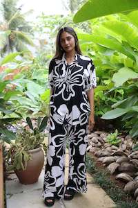 Pants: Te Kaute Black and White Grace Pant