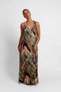 Ladies: Heliconia Tara Button Front Maxi Dress