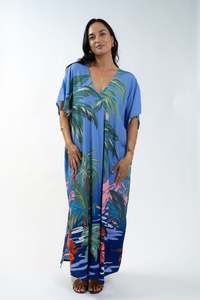 Ladies: Blue Island Sunset Mana Kaftan