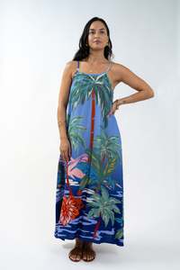 Ladies: Blue Island Sunset Rama Midi
